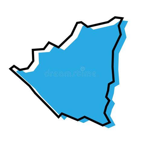 Nicaragua Simplified Vector Map Stock Vector Illustration Of Sharp Managua 311743843