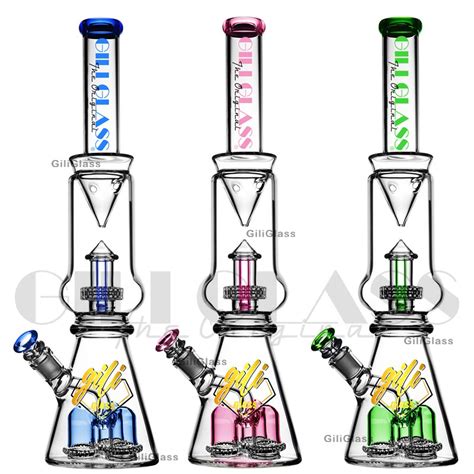 18 Big Glass Smoking Water Pipe Shisha Hookah Percolator Gili Glass Bong Wholesale Gili Glass