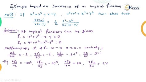 Jacobians Of Implicit Functions YouTube