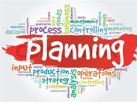 Planning Word Cloud Stock Vector Colourbox