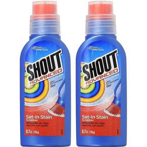 Shout Advanced Ultra Concentrated Stain Removing Gel 87 Oz Pack Of 2