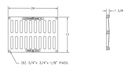 X Cast Iron Heavy Duty Grate Trench Drain Grates