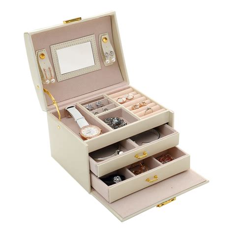 Buy Jewellery Storage Box Girls Rings Necklaces Display Organiser Storage Case Mydeal