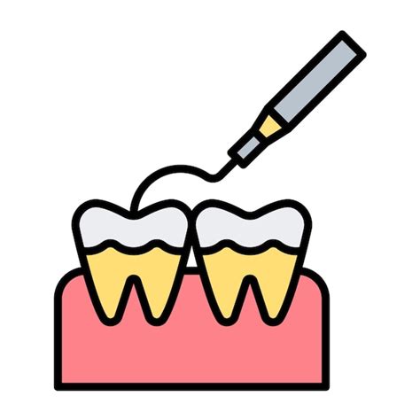 Premium Vector Tooth Scaling Vector Illustration Style