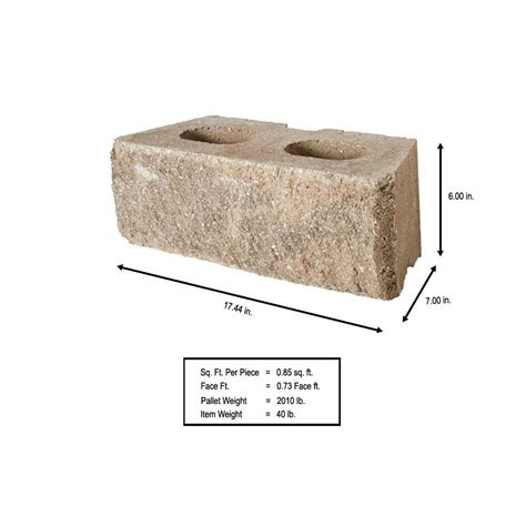 Retaining Wall Blocks Dimensions