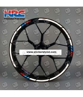 Honda Racing Hrc Reflective Wheel Stickers Decals Rim Stripes Cbr