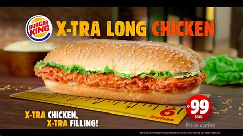 Burger King X Tra Long Chicken Youtube