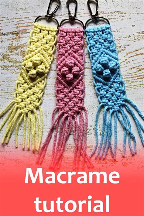 Macrame Keychain Tutorial Macrame Llaveros Макраме брелок Macrame Diy Макраме для