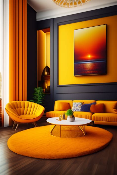 Lexica Interior Design Of A Beautiful Cozy Living Room Vivid Colors