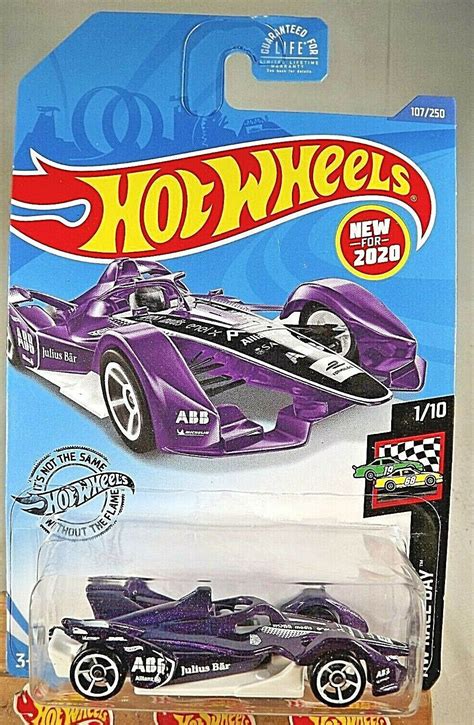 Hot Wheels HW Race Day FORMULA E GEN CAR Purple W White OH Sp Contemporary