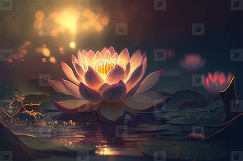 Lotus Flower With Sunlight Stock Photo 271423 Youworkforthem