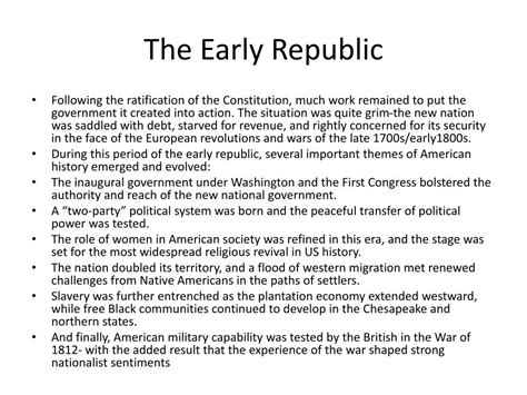 Ppt The Early Republic 17891815 Powerpoint Presentation Free