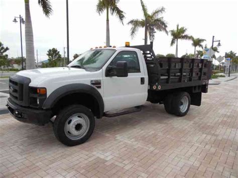 Ford Flatbed Truck F450 Stake Truck Flat Bed 2008 Utility Service