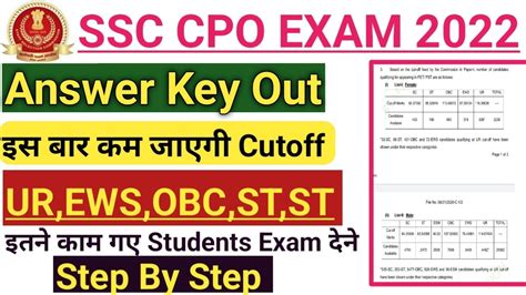 Ssc Cpo Ssc Cpo Si Exam Cutoff L Ssc Cpo Expected Cut Off