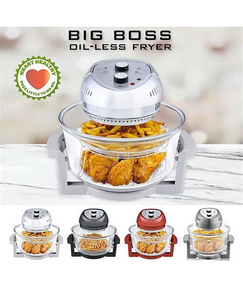 Big Boss 16 Qt 1300 Watt Oil Less Air Fryer With Built In Timer Macy S