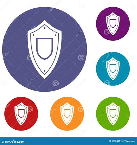 Shield Icons Set Stock Vector Illustration Of Guard 95680189