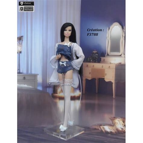 Tenue Barbie Lingerie fine N9 Robe ensemble pour poupée Barbie Fashion Royalty f3788 F3788