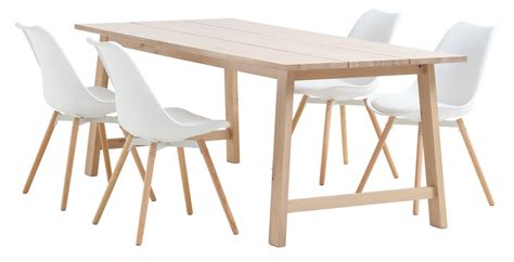 Table Gadeskov L Ch Ne Chaises Kastrup Blanc Jysk