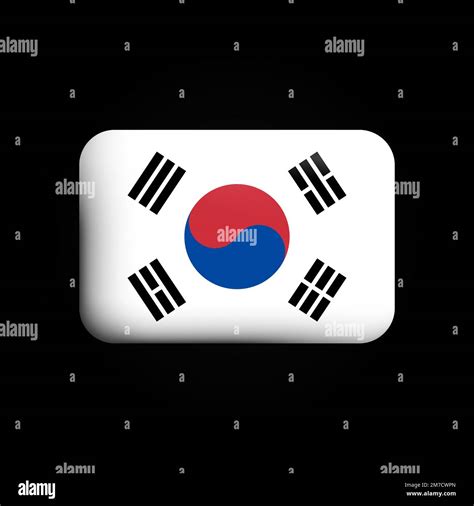 South Korea Flag D Icon National Flag Of South Korea Vector