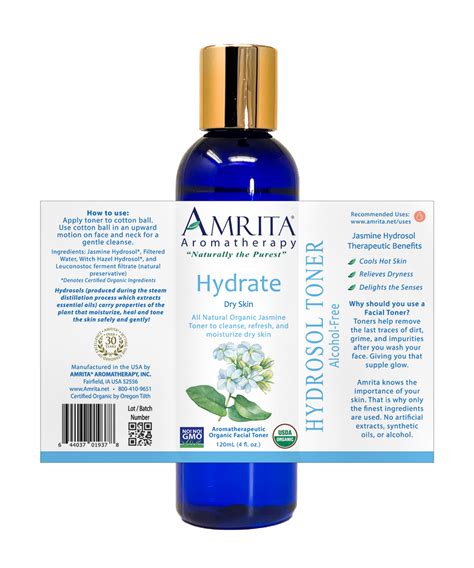 Hydrate Organic Facial Toner Amrita Aromatherapy