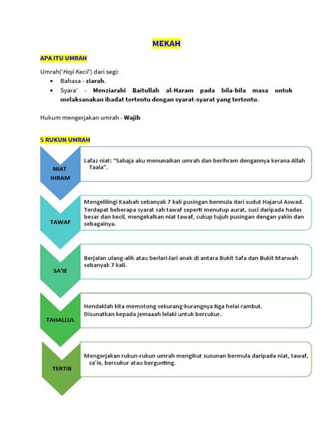 Nota Lengkap Umrah Pdf