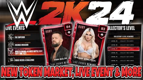 NEW RUBY FINN BALOR TOKEN MARKET MORE WWE 2K24 MYFACTION YouTube