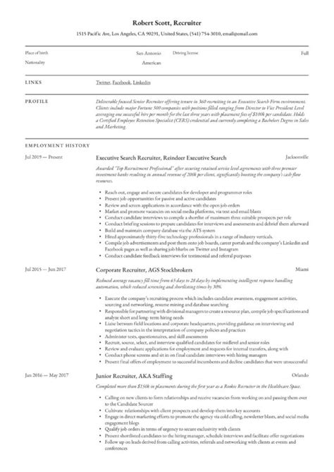 Recruiter Resume And Writing Guide 22 Examples