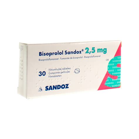 Bisoprolol Sandoz Mg Filmomh Tabl X Mg Apotheek Patricia