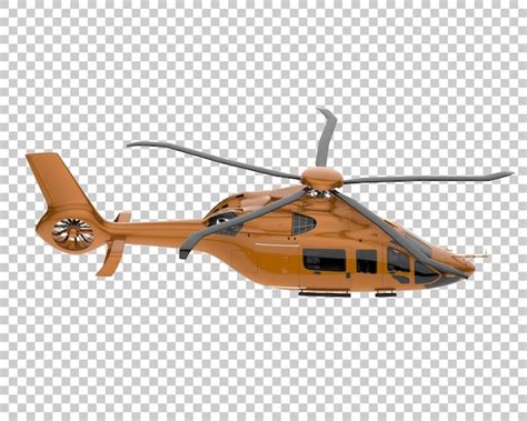 Helicóptero em fundo transparente renderização em 3d ilustração