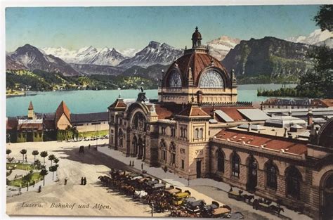 AK Stadt Luzern Bahnhof Kutschen 1910 Kaufen Auf Ricardo