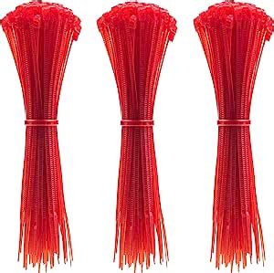 Inch Zip Ties Tying Length Pcs Nylon Cable Ties Red Cable