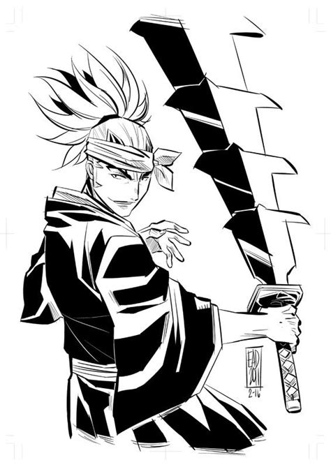 Renji Abarai Sketch By Iq40 On Deviantart