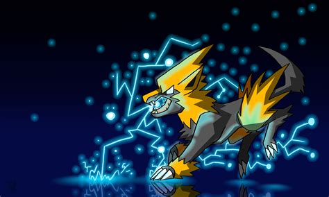 Shiny Manectric Wallpaper by Inkblot-Rabbit on DeviantArt