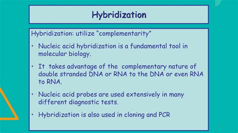 SOLUTION: Nucleic acid hybridization (Molecular hybridization ...