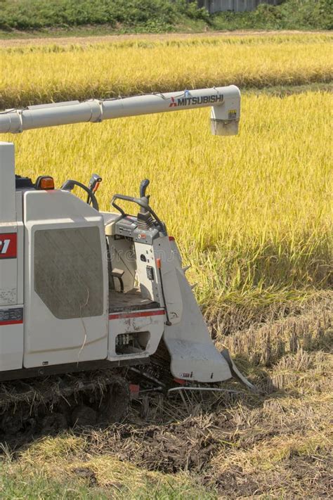 Rice Harvesting Equipment Rural Japan Editorial Photography Image Of