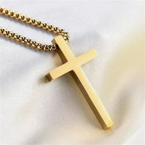 Pingente Crucifixo Aço Inox Masculino Feminino Cruz Jesus