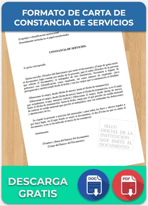 Carta De Constancia De Servicios Ejemplos Y Formatosword Hot Hot Sex