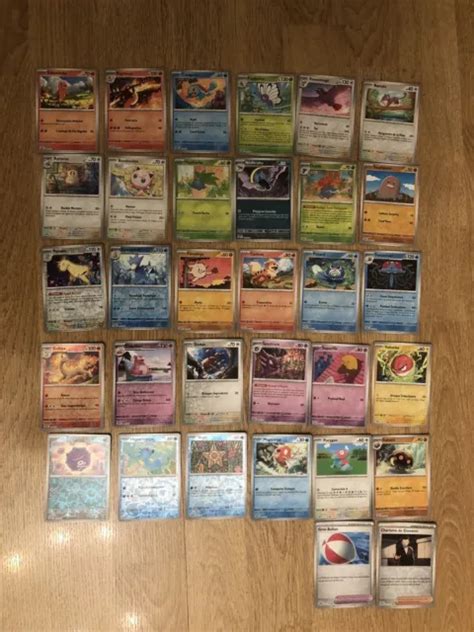 LOT DE 32 Cartes Pokemon 151 Ecarlate Et Violet EV03 5 Reverse