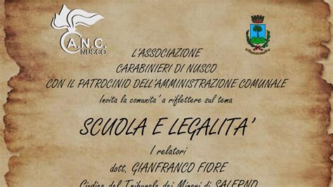 A Nusco dialogo e riflessione sul tema Scuola e Legalità