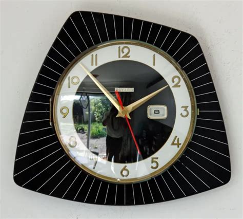 Vintage Cm Bayard Formica Wall Clock French Retro Mid Century