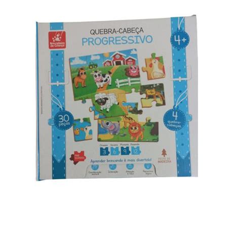 Quebra Cabeça Educativo - Quebra Cabeça Infantil Educativo Madeira Progressivo - Brincadeira de ...