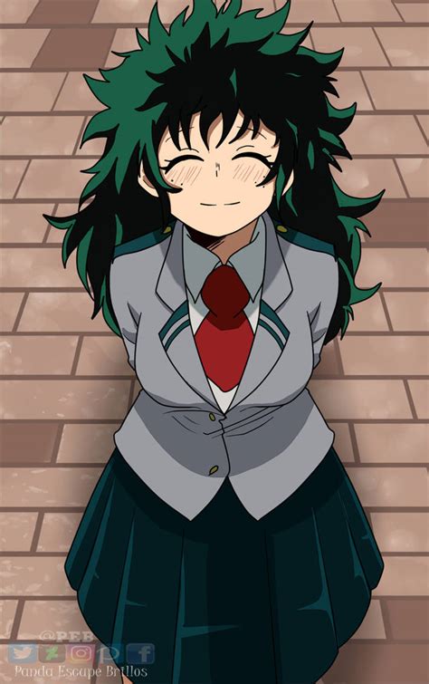 Female Deku Smiling Bnha Mha By Peb99 On Deviantart