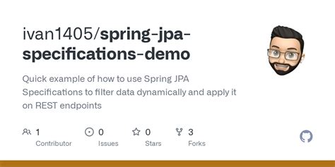 Github Ivan1405spring Jpa Specifications Demo Quick Example Of How To Use Spring Jpa