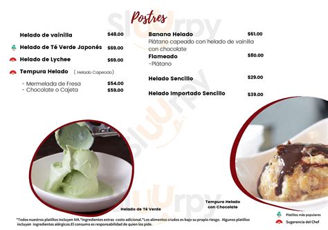 Daikoku Reforma Menù Ciudad De México Main Menu Sluurpy