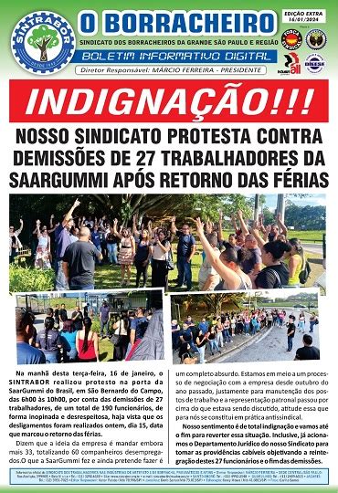 Boletim Informativo Digital O Borracheiro Sobre O Protesto Realizado