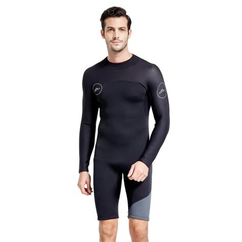 SBART Wetsuit De Neoprene Masculino Para Nadar Aquecido Roupa De Banho