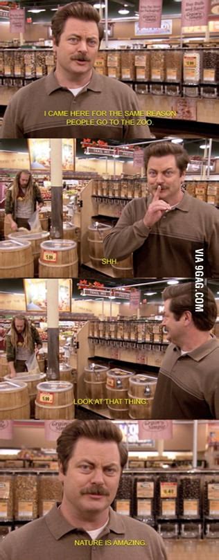 Ron Swanson Visits Whole Foods 9gag