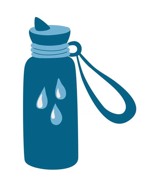 Reusable Water Bottle Cartoon