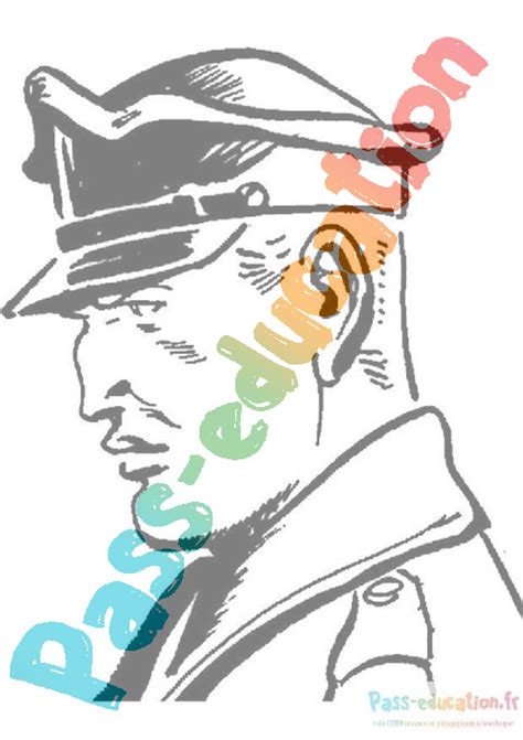 Coloriage gratuit Policier PDF à imprimer