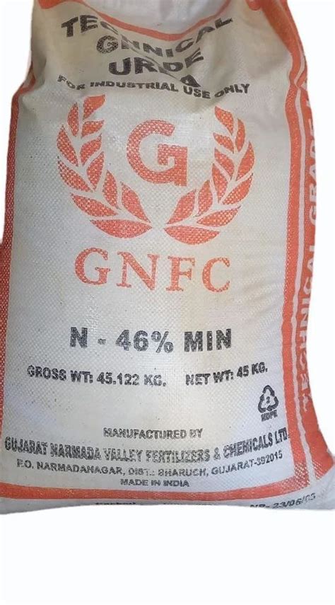 Granules GNFC Technical Grade Urea 99 Packaging Size 45 Kg At Rs 44